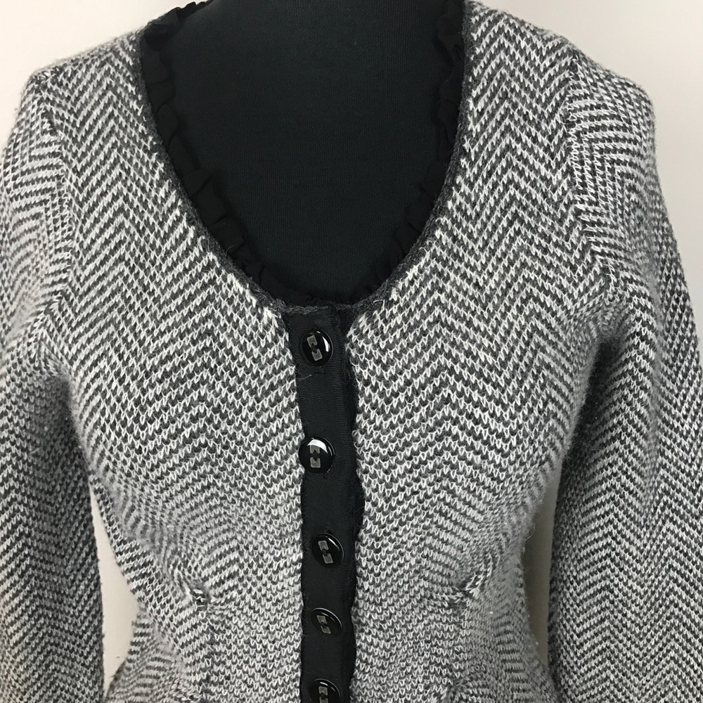 ANTHROPOLOGIE GUINEVERE herringbone sweater Sz S - Picture 3 of 7